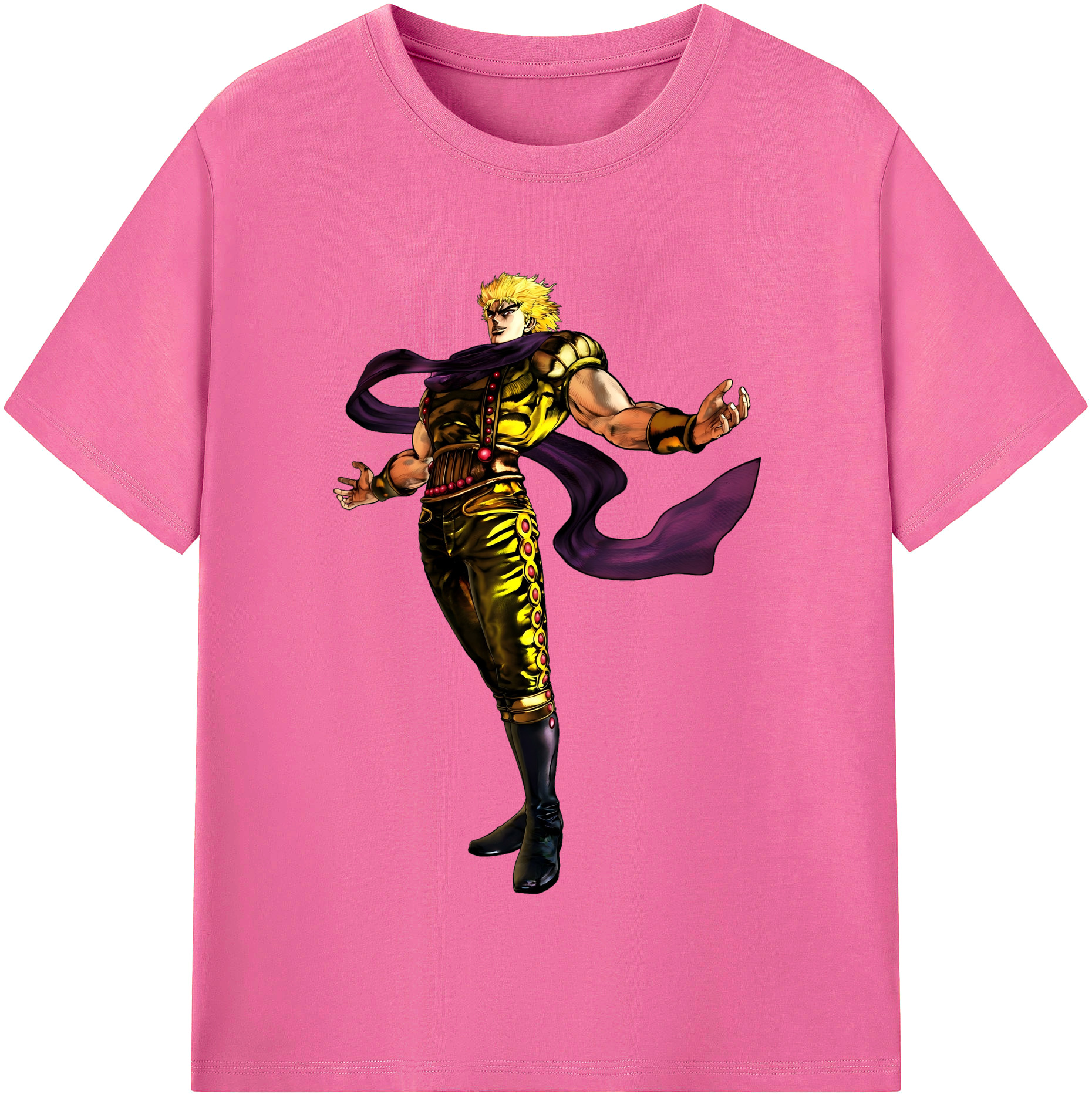 （画像用） ジョジョの奇妙な冒険 ディオ?ブランドー JoJo's Bizarre Adventure Dio Brando レディースカジュアルプリントTシャツ（綿100％）